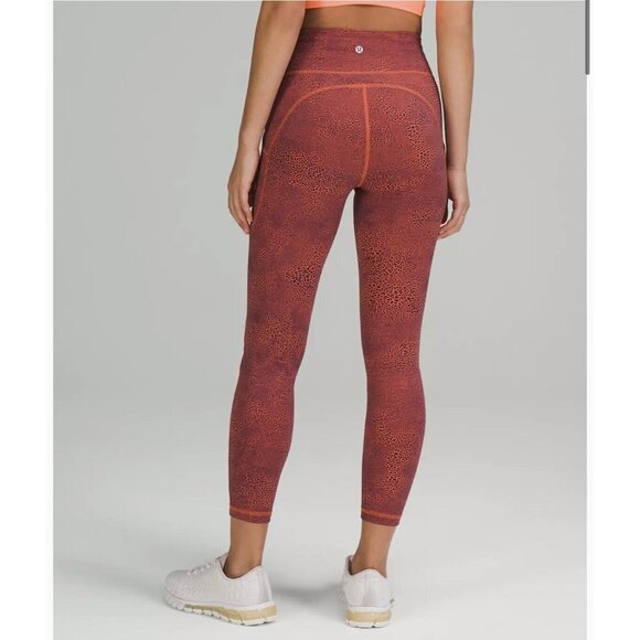 Lululemon Invigorate HR High Rise Tight 25” CGWC Crackle Graze Orange Size 2 NWT - Picture 4 of 7